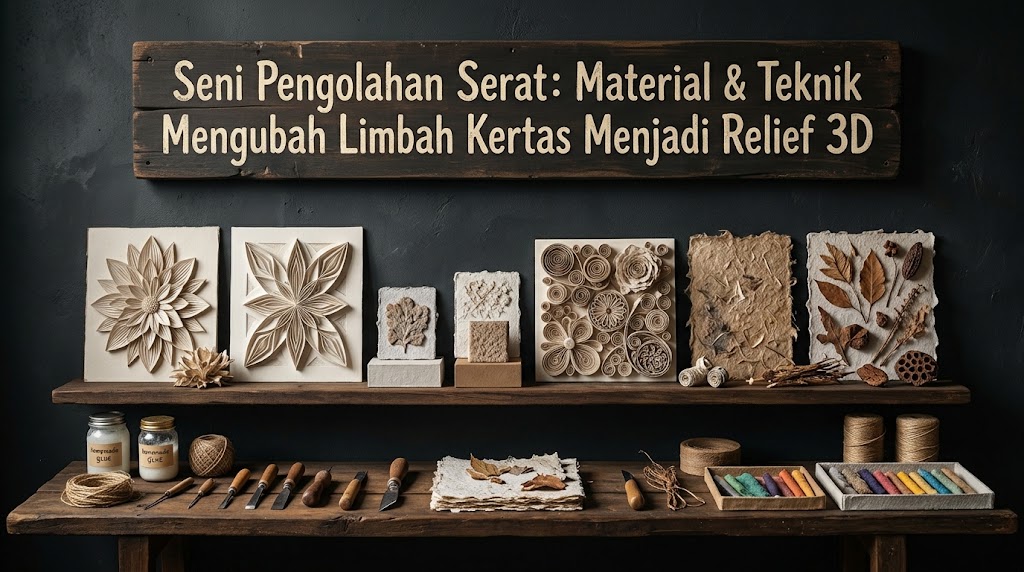 Seni Pengolahan Serat: Material &amp; Teknik Mengubah Limbah Kertas Menjadi Relief 3D
